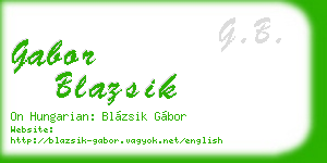 gabor blazsik business card